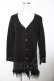 画像1: axes femme / 裾チュールラメニットカーディガン M 黒 Y-25-12-05-078-AX-TO-SZ-ZY (1)