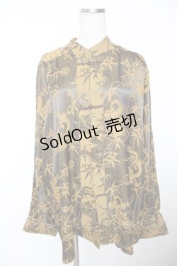 画像1: AXES-X / ドラゴンJQチャイナシャツ  イエロー Y-25-12-05-079-LO-TO-SZ-ZY