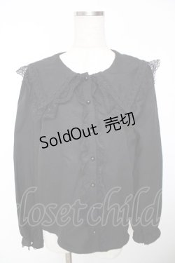 画像1: MA*RS / ハートレース襟ブラウス  黒 Y-25-12-05-080-EL-BL-SZ-ZY