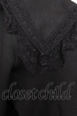 画像3: MA*RS / ハートレース襟ブラウス  黒 Y-25-12-05-080-EL-BL-SZ-ZY