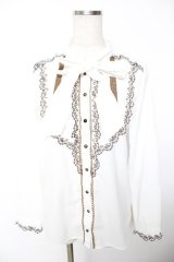 Ank Rouge / ボウタイブラウス  白 Y-25-12-05-081-CA-BL-SZ-ZY