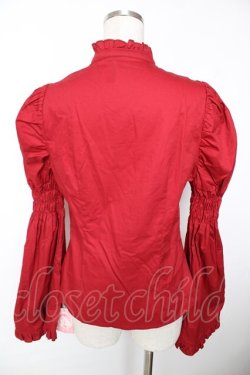 画像2: To Alice / 吸血魔フレア袖ブラウス  赤 Y-25-12-05-082-LO-BL-SZ-ZY