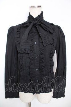 画像1: ALICE and the PIRATES / プリンス・コンラッドブラウス  黒 Y-25-12-05-084-PA-BL-SZ-ZY