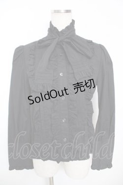 画像1: ALICE and the PIRATES / プリンス・コンラッドブラウス  黒 Y-25-12-05-084-PA-BL-SZ-ZY