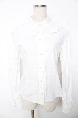 画像1: BABY, THE STARS SHINE BRIGHT / ピンタックブラウス  白 Y-25-12-05-085-BA-BL-SZ-ZY