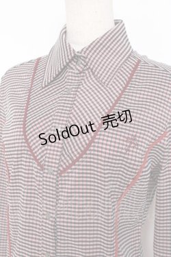 画像4: Ozz Croce / クロス刺繍チェック柄シャツ  赤 Y-25-12-05-089-OO-BL-SZ-ZY