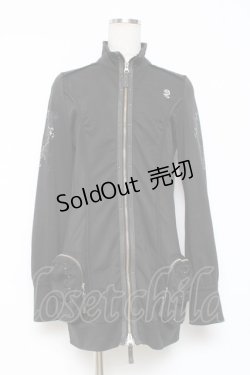 画像1: Ozz Croce / 龍刺繍ZIPロングパーカー  黒 Y-25-12-05-090-OO-TO-SZ-ZY