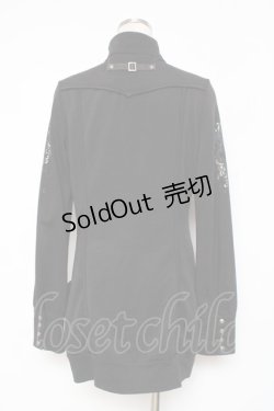 画像2: Ozz Croce / 龍刺繍ZIPロングパーカー  黒 Y-25-12-05-090-OO-TO-SZ-ZY