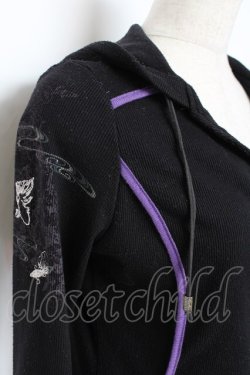 画像3: Ozz oneste / 金魚×朝顔刺繍五分袖パーカー  黒 Y-25-12-05-094-OO-TO-SZ-ZY