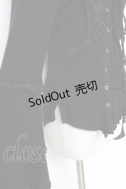 画像4: Ozz oneste / 薔薇刺繍編み上げトップス  黒 Y-25-12-05-095-OO-TO-SZ-ZY