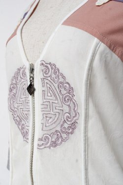 画像3: Ozz oneste / チャイナボタンメッシュZIPカーディガン  白 Y-25-12-05-096-OO-TO-SZ-ZY