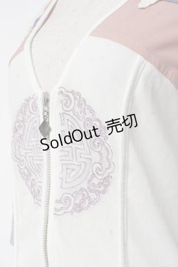 画像3: Ozz oneste / チャイナボタンメッシュZIPカーディガン  白 Y-25-12-05-096-OO-TO-SZ-OS