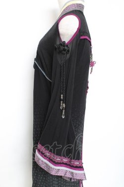 画像3: Ozz oneste / メッシュチャイナロングカーディガン  黒 Y-25-12-05-099-OO-TO-SZ-ZY