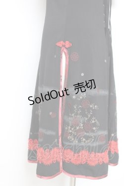 画像3: Ozz oneste / チャイナ風スリットワンピース  赤×黒 Y-25-12-05-101-OO-OP-SZ-ZY