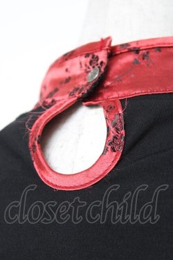 画像4: Ozz oneste / チャイナ風スリットワンピース  赤×黒 Y-25-12-05-101-OO-OP-SZ-ZY