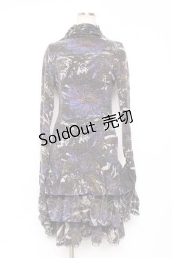 画像1: Ozz oneste / フリル総柄ワンピース  パープル Y-25-12-05-102-OO-OP-SZ-ZY