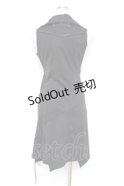 画像2: Ozz Croce / 柄切り替えチャイナチュニック  黒 Y-25-12-05-105-OO-OP-SZ-ZS