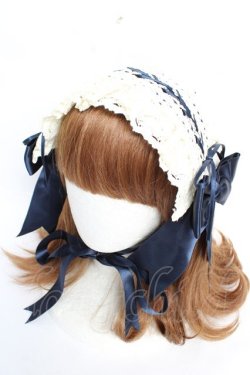 画像1: ALICE and the PIRATES / シルヴィアヘッドドレス  紺 Y-25-12-05-020-PA-AC-SZ-ZY