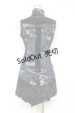 画像3: Ozz Croce / 龍プリント2WAYベスト  黒×ブルー Y-25-12-05-106-OO-TO-SZ-ZY