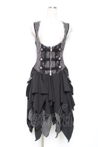 Ozz oneste / ローズ刺繍ロングベスト  黒×白 Y-25-12-05-107-OO-OP-SZ-OS