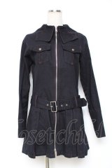 PEACE NOW / 蜘蛛の巣襟デニムワンピ  黒 Y-25-12-05-108-PU-OP-SZ-ZY