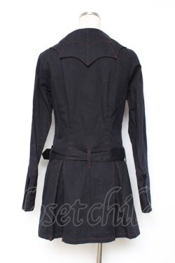 画像2: PEACE NOW / 蜘蛛の巣襟デニムワンピ  黒 Y-25-12-05-108-PU-OP-SZ-ZY