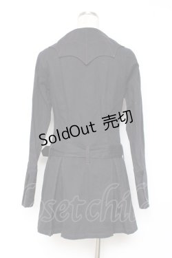 画像2: PEACE NOW / 蜘蛛の巣襟デニムワンピ  黒 Y-25-12-05-108-PU-OP-SZ-ZY