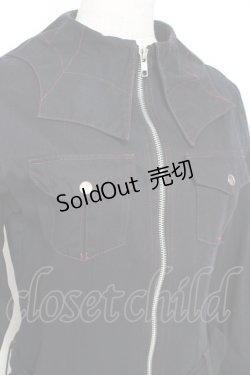 画像4: PEACE NOW / 蜘蛛の巣襟デニムワンピ  黒 Y-25-12-05-108-PU-OP-SZ-ZY