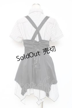 画像2: ALGONQUINS / 重ね着ストライプチュニ  黒 Y-25-12-05-112-AL-OP-SZ-ZY