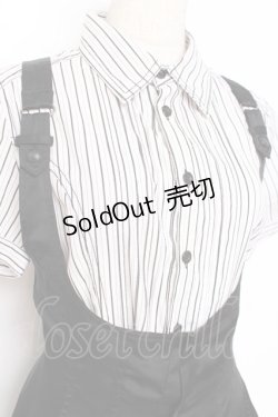 画像3: ALGONQUINS / 重ね着ストライプチュニ  黒 Y-25-12-05-112-AL-OP-SZ-ZY