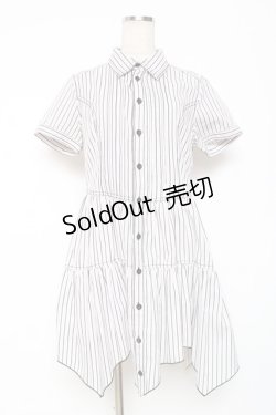 画像4: ALGONQUINS / 重ね着ストライプチュニ  黒 Y-25-12-05-112-AL-OP-SZ-ZY