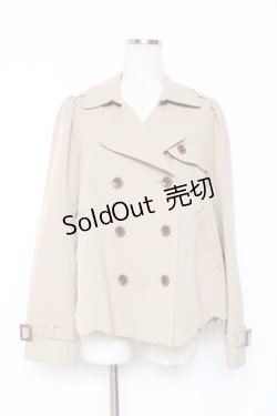 画像1: franche lippee black / トレンチショートジャケット M ベージュ Y-25-12-05-113-LO-JA-SZ-ZY