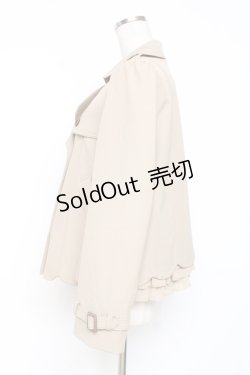 画像2: franche lippee black / トレンチショートジャケット M ベージュ Y-25-12-05-113-LO-JA-SZ-ZY