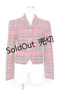 Jane Marple / タータンジャケット M 赤 Y-25-12-05-114-JM-JA-SZ-ZY