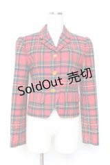 Jane Marple / タータンジャケット M 赤 Y-25-12-05-114-JM-JA-SZ-ZY