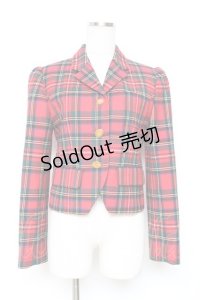 Jane Marple / タータンジャケット M 赤 Y-25-12-05-114-JM-JA-SZ-ZY