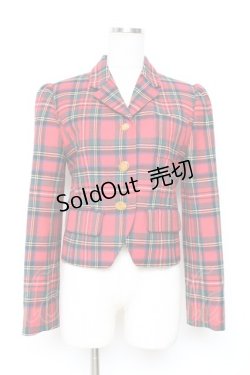 画像1: Jane Marple / タータンジャケット M 赤 Y-25-12-05-114-JM-JA-SZ-ZY