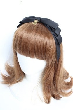 画像1: ALICE and the PIRATES / まんなかリボンカチューシャ  黒 Y-25-12-05-021-PA-AC-SZ-ZY