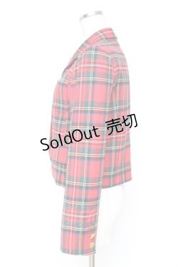 画像2: Jane Marple / タータンジャケット M 赤 Y-25-12-05-114-JM-JA-SZ-ZY