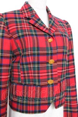 画像4: Jane Marple / タータンジャケット M 赤 Y-25-12-05-114-JM-JA-SZ-ZY