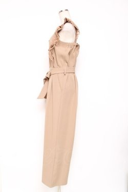 画像2: axes femme / フリル×レースサロペット M キャメル Y-25-12-05-115-AX-OP-SZ-ZY