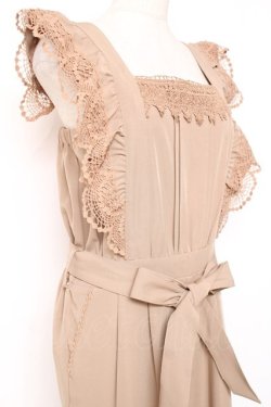 画像4: axes femme / フリル×レースサロペット M キャメル Y-25-12-05-115-AX-OP-SZ-ZY