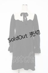 axes femme / ヨーク切替ニットワンピース F 黒 Y-25-12-05-118-AX-OP-SZ-ZY