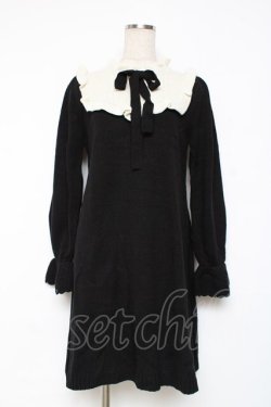 画像1: axes femme / ヨーク切替ニットワンピース F 黒 Y-25-12-05-118-AX-OP-SZ-ZY