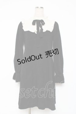 画像1: axes femme / ヨーク切替ニットワンピース F 黒 Y-25-12-05-118-AX-OP-SZ-ZY