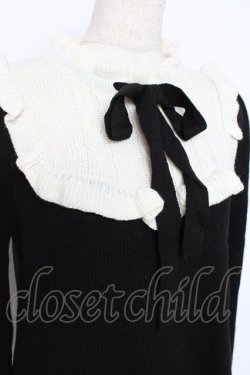 画像3: axes femme / ヨーク切替ニットワンピース F 黒 Y-25-12-05-118-AX-OP-SZ-ZY