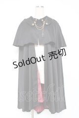 Amavel / Fantasic Vampireケープ付きローブ  黒 Y-25-12-05-120-CA-JA-SZ-ZY