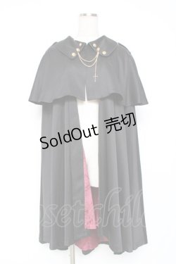 画像1: Amavel / Fantasic Vampireケープ付きローブ  黒 Y-25-12-05-120-CA-JA-SZ-ZY