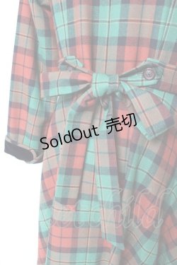 画像3: Jane Marple / 別珍衿のタータンワンピース M グリーン Y-25-12-05-121-JM-OP-SZ-ZY