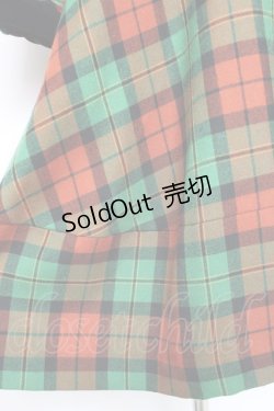 画像4: Jane Marple / 別珍衿のタータンワンピース M グリーン Y-25-12-05-121-JM-OP-SZ-ZY